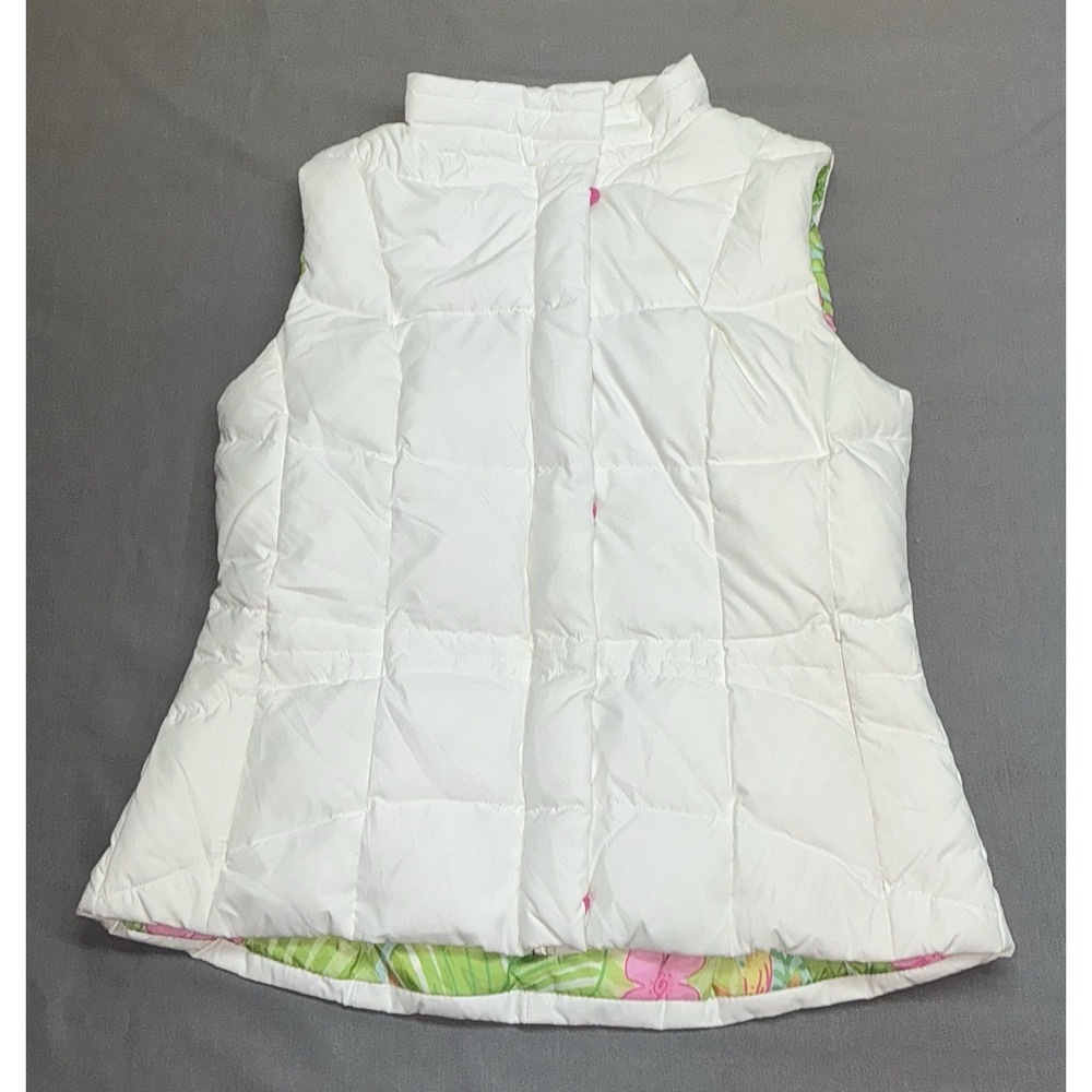 Lilly Pulitzer Down Puffer Vest Women's Small Floral Inside *flaw